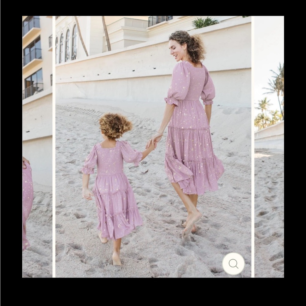 IVY CITY Mini Starry Nights Dress in Lilac, 4/5T- NWT